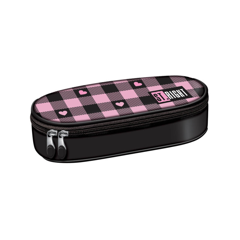 Ovalna prazna peresnica, St. Right, Pink Checkered