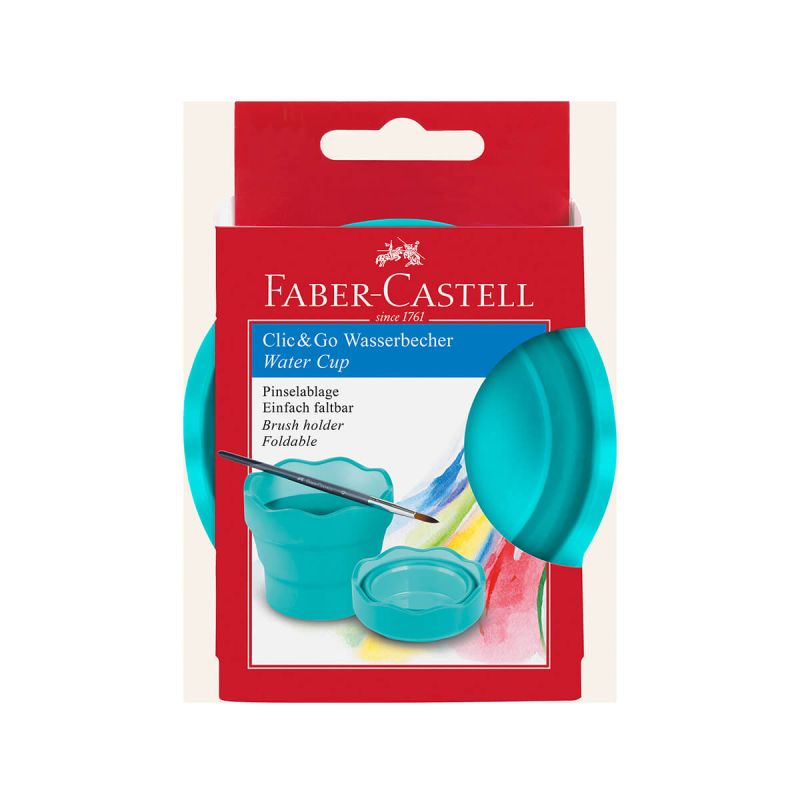 Lonček za čopiče, Faber Castell, Click Go, zelen