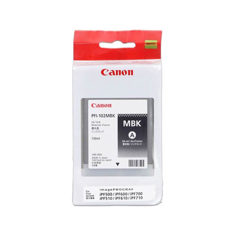 Črnilo Canon PFI-102, matte črna, za tiskalnike Ipf500,600,700