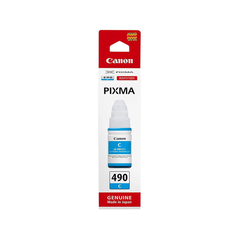 Črnilo Canon GI-490C, modro, ident 0664C001AA, za inkjet tiskalnik G1400, G2400, G3400, vsebina 70 m