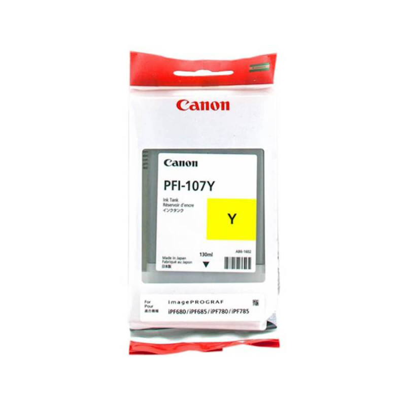 Črnilo Canon PFI-107 YE, rumena, ident 6708B001AA, za risalnike IPF670/ 680/ 685/ 770/ 780/ 785, vse