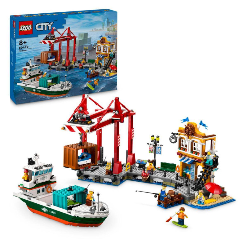 LEGO City 60422 Obmorska luka s tovorno ladjo