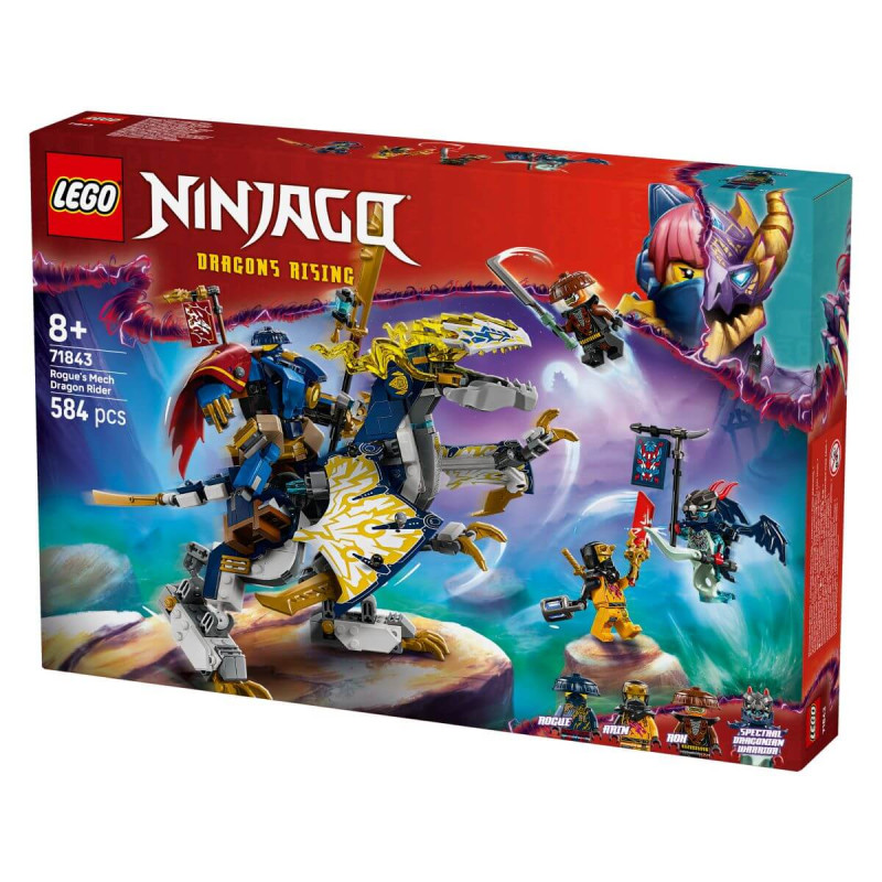 LEGO   Ninjago 71843 Rogue v robotskem oklepu jezdi zmaja
