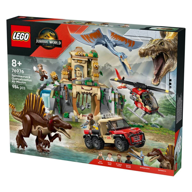 LEGO   Jurassic World 76976 Po zraku po spinozavra in quetzalcoatlusa