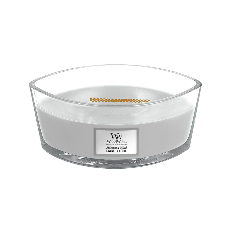 Sveča WoodWick Classic Lavender and Cedar, elipsa