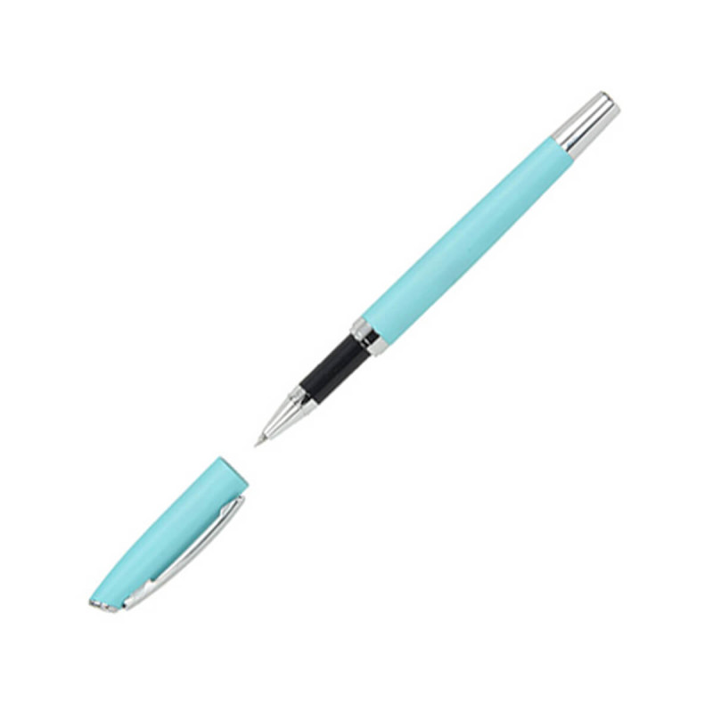 Set pisal TOLEDO, kemični in roler v darilni škatli, kovinski, turkizne barve