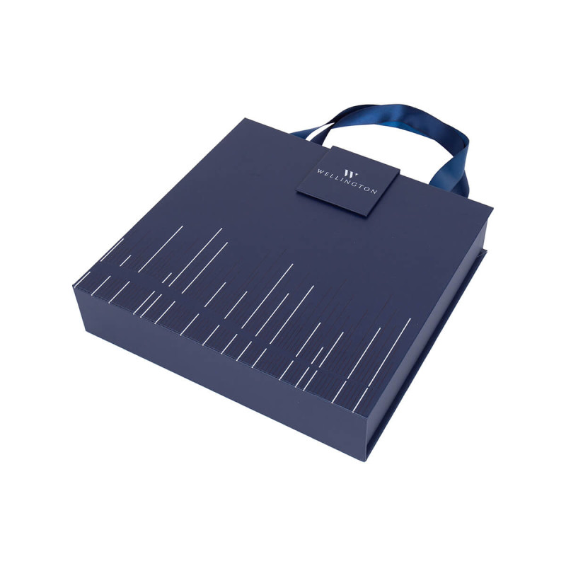 Pisalni set Oxford, vsebuje notesnik A5 in Wellington kemični svinčnik, v darilnem pakiranju, moder.