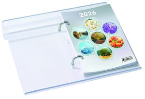 Namizni tedenski koledar s PVC prozornim podstavkom 2026