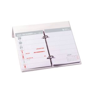 Namizni koledar, 7-dnevni, PVC, bel, 2026