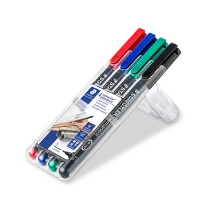 Permanentni flomaster Lumocolor 313 WP4, set 4 različnih barv