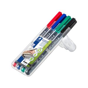 Permanentni flomaster Lumocolor 314 WP4, set 4 različnih barv