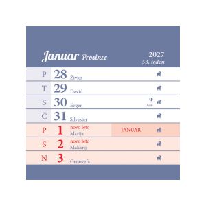 Namizni koledar, piramida, 2027, 201234, 12,5 x 15