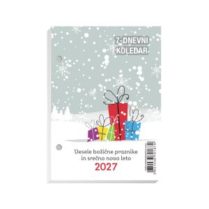 Vložek za namizni tedenski koledar, 2027