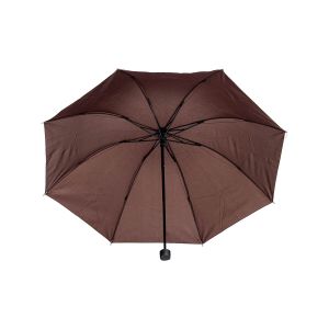 Zložljiv dežnik BOBA, PVC ročaj, ročno odpiranje, rjave barve
