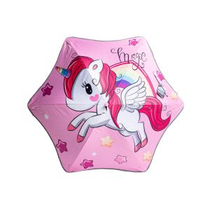 Otroški dežnik GREEDO UNICORN2 plastični ročaj, ročno odpiranje, motiv samoroga