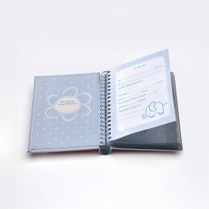 Mini otroški album, moder, mladiči, 30 slik, 11,5 x 15,5 cm