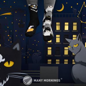 Visoke nogavice Many mornings, BLACK CAT, 43-46