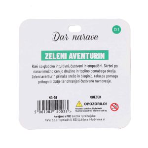 Obesek Zodiak, zeleni aventurin