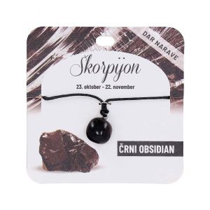 Obesek Zodiak, obsidian