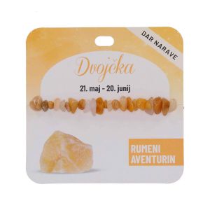 Zapestnica Zodiak, rumeni aventurin