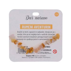 Zapestnica Zodiak, rumeni aventurin