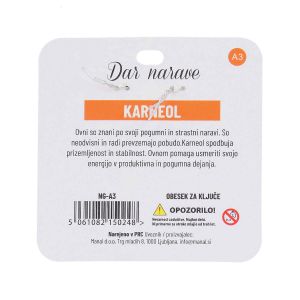 Obesek za ključe Zodiak, karneol