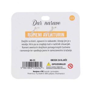 Obesek za ključe Zodiak, rumeni aventurin