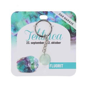 Obesek za ključe Zodiak, fluorit