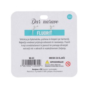 Obesek za ključe Zodiak, fluorit