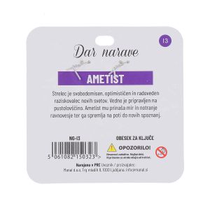 Obesek za ključe Zodiak, ametist
