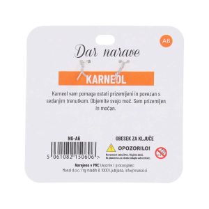 Obesek za ključe Želja, karneol