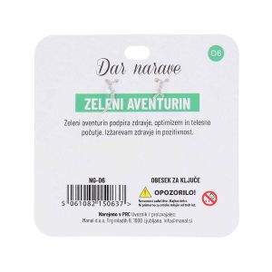 Obesek za ključe Želja, zeleni aventurin