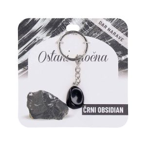 Obesek za ključe Želja, obsidian