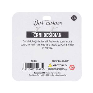 Obesek za ključe Želja, obsidian