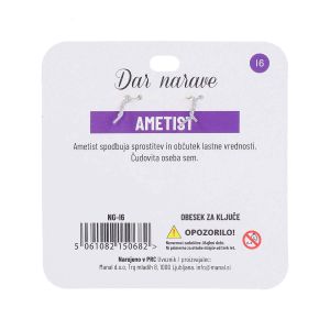 Obesek za ključe Želja, ametist