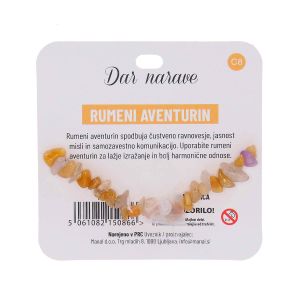 Zapestnica Zdravje, rumeni aventurin