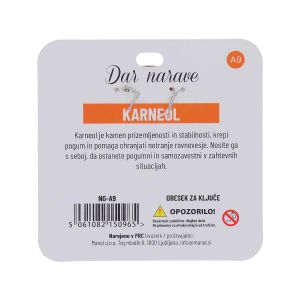 Obesek za ključe Zdravje, karneol