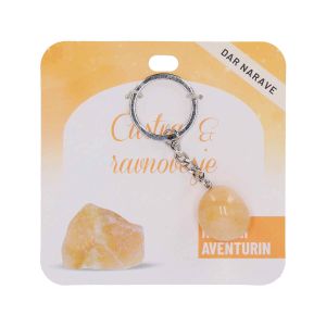 Obesek za ključe Zdravje, rumeni aventurin