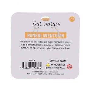 Obesek za ključe Zdravje, rumeni aventurin