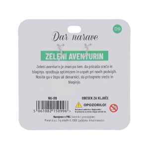 Obesek za ključe Zdravje, zeleni aventurin