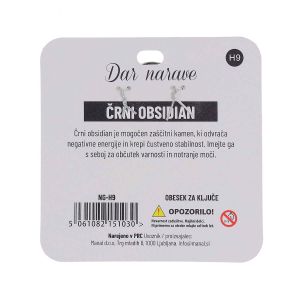 Obesek za ključe Zdravje, obsidian