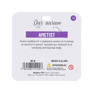 Obesek za ključe Zdravje, ametist