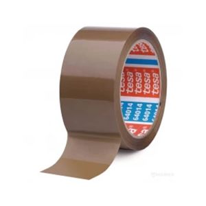 Embalažni lepilni trak 48 cm x 66M, Tesa, rjavi, na PP osnovi, solvent, 6 rol v zavitku