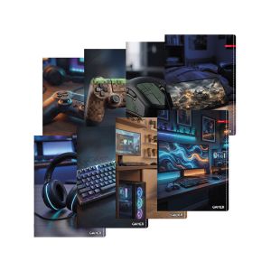 Zvezek A4 52 listni karo 5mm Gamer, sortirani motivi