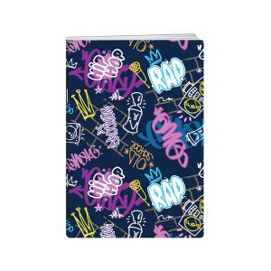 Zvezek A4, 52 listni, karo 5mm, Grafiti, New Design