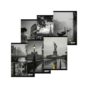 Zvezek A4 80 listni karo 5mm City Light, Target