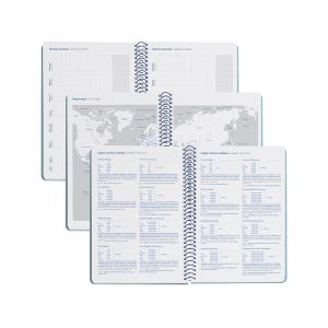 Šolski planer, dnevni, 10-mesečni, špiralni, 155x213mm, Navy 26/27