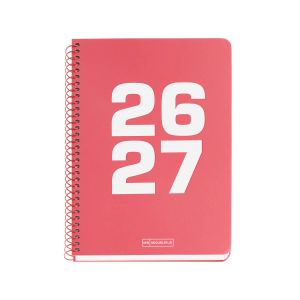 Šolski planer, dnevni, 10-mesečni, špiralni, 155x213mm, Coral 26/27