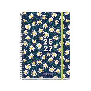 Šolski planer, dnevni, 10-mesečni, špiralni, 155x213mm, Daisies 26/27