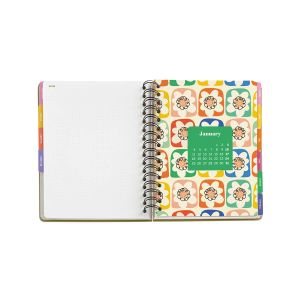 Šolski planer, dnevni, 12-mesečni, špiralni, 155x213mm, Green Blum, Hutter 26/27